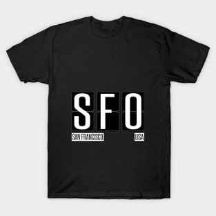 SFO- San Francisco CA Airport Code Souvenir or Gift Shirt T-Shirt